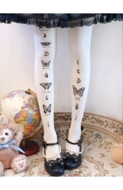 Ruby Rabbit Moon Phase Butterfly Tights